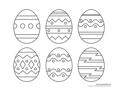 Easter Egg Template Printable - Tim's Printables