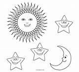 Coloring Pages Sun And Moon sketch template