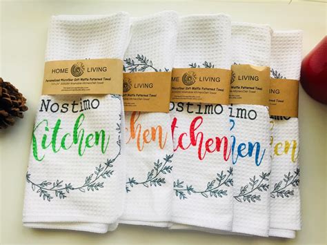 Personalized Kitchen Towels Hand Towels Family Kitchen Towels | Etsy