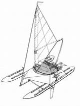 Catamaran Coloring Pages Coloring sketch template