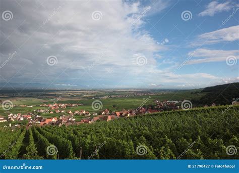The Alsace wine route 2 stock image. Image of cloudy - 21790427