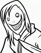 Jeff The Killer Coloring Page  Free Printable Pages For Kids sketch template
