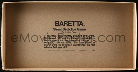 eMoviePoster.com: 1h341 BARETTA board game 1976 tough cop Robert Blake, Timothy Carey, Dana Elcar!