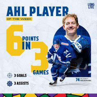 Bobby McMann Named AHL Player of the Week – Toronto Marlies