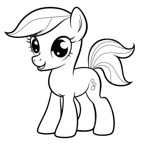 Little Pony Coloring Pages With Pictures Outline Sketch Drawing Vector, Wing Drawing, Ring ...