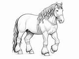 Clydesdale Horse Mandala To Color  Coloring Page sketch template