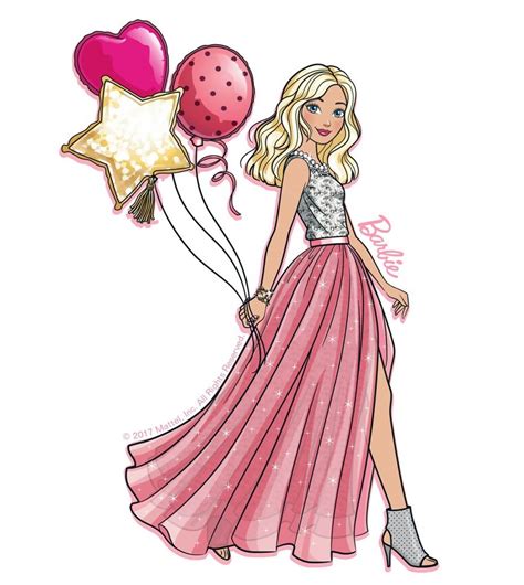 Modern Barbie in glamour dress | Barbie princesa, Barbie desenho, Festa ...