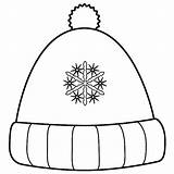 Winter Hat With Snowflakes  Coloring Page Clothing Pages sketch template