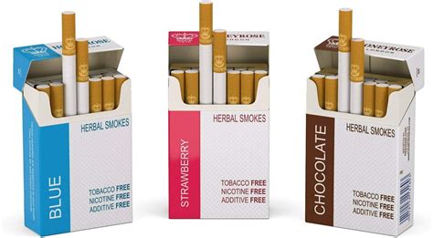 HONEYROSE 3 paquetes de muestras de cigarrillos a base de hierbas, chocolate, fresa, azul, sin ...