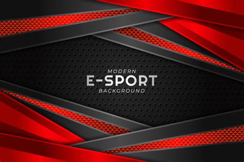 E-Sport Gaming Background Red Banner Gráfico por Rafanec · Creative Fabrica