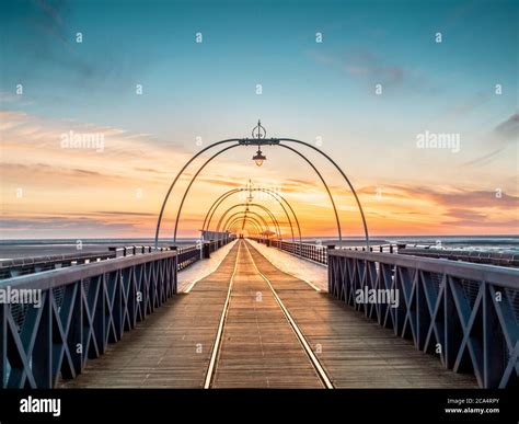 Southport Pier in Merseyside - the second longest pier in England Stock ...