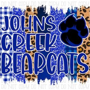 Johns Creek Bearcats Kentucky Royal Blue Black Paint Stroke - Etsy