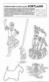 Scotland Colouring Pages  Coloring Scottish highland sketch template