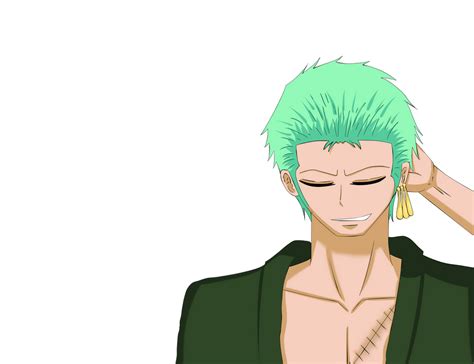 Zoro is.. smiling?!?! by sakuraxls2 on DeviantArt