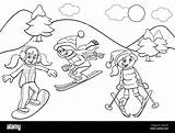 Coloring Pages Of Snowboarding sketch template