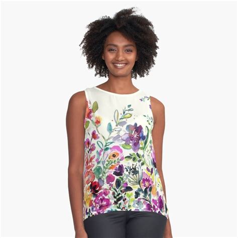 'Floral/ Flower Summer Blooms' Sleeveless Top by micsusan63 ...