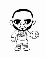 Lebron James Coloring Pages Free Printable PDF sketch template