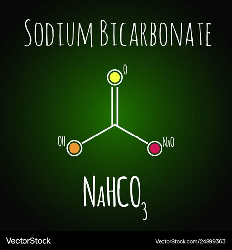 Sodium bicarbonate or baking soda chemical Vector Image