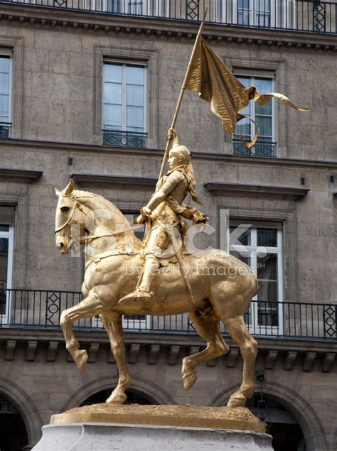 Paris - Joan Of Arc Statue Near The Louvre Stock Photo | Royalty-Free ...