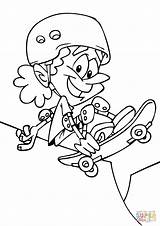 Cartoon Skateboarding Kid coloring Page  Free Printable Coloring Pages sketch template