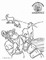 Three Billy Goats Gruff Fairy Tale Coloring Page  Home sketch template