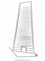 Skyscraper 13 Coloring Page For Kids  Free Skyscrapers Printable sketch template
