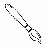 Paint Brush Artist tools Children coloring Book Vector Doodle  sketch template