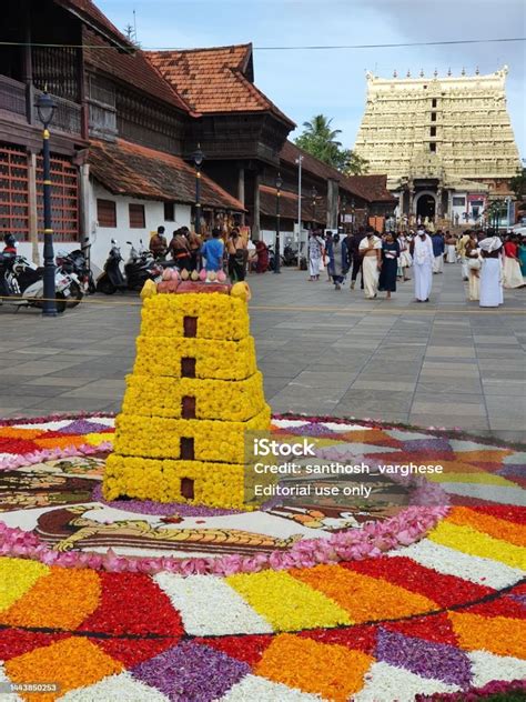 Onam Pookalam Festival Celebration Kerala Stock Photo - Download Image ...