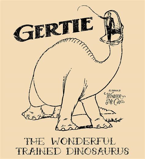 Gertie The Dinosaur 1914 Animation Film History Painting by Joe Taylor | Pixels