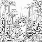 Moss Coloring Page sketch template