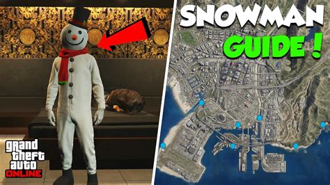 All 25 Snowman Locations! How to Unlock SNOWMAN OUTFIT - GTA Online ...