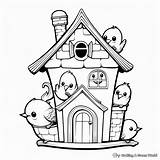 Bird House Coloring Pages  Free & Printable sketch template