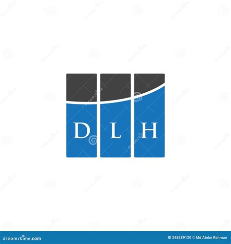 DLH Letter Logo Design on WHITE Background. DLH Creative Initials Letter Logo Concept Stock ...