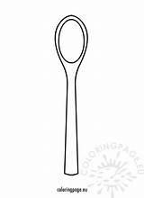 Wooden spoon  Coloring Page sketch template