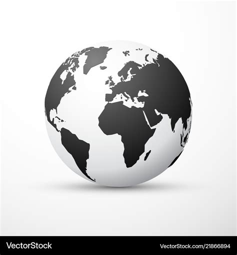 Black earth globe world map design Royalty Free Vector Image