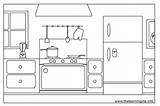 Kitchen Coloring Pages Free Printable sketch template