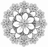 Flowers Mandala Coloring Page  Free Printable Pages For Kids sketch template