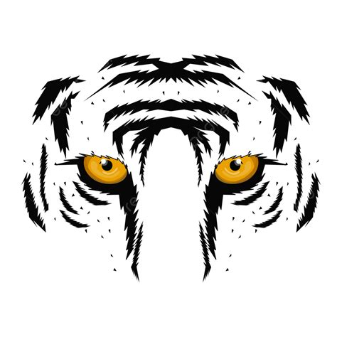 Tiger Eyes Vector Black For Print, Eyes, Tiger, T Shirts PNG and Vector ...