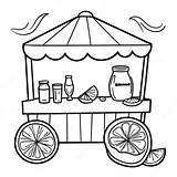 Refreshing Lemonade Stand Coloring Page  Coloring Pagescom sketch template