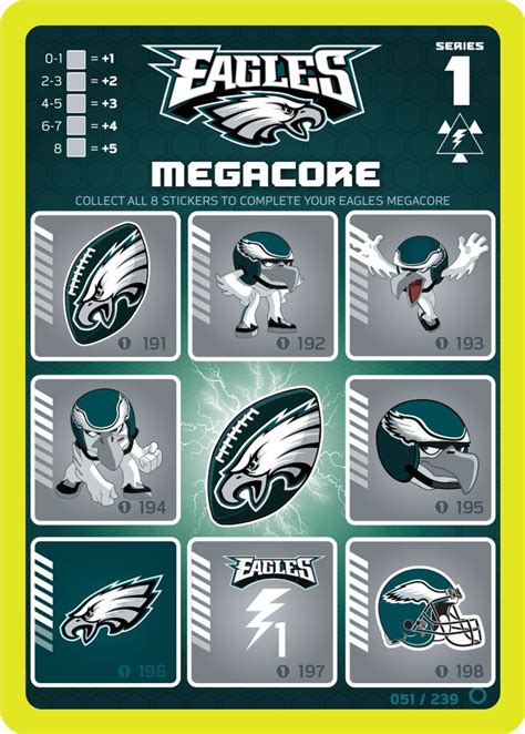 Philadelphia Eagles Megacore card from the NFL RUSH ZONE Trading Card Game Kickoff Series 1 ...