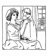 Vintage Mother And Baby Coloring Page  Download Print Or Color Online sketch template