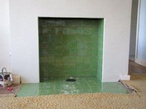 tiling the wood burner recess | my fourwalls | Fireplace hearth, Fireplace tile surround ...