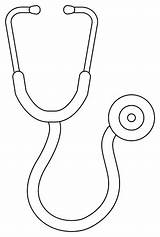 Doctor Stethoscope Coloring Page sketch template