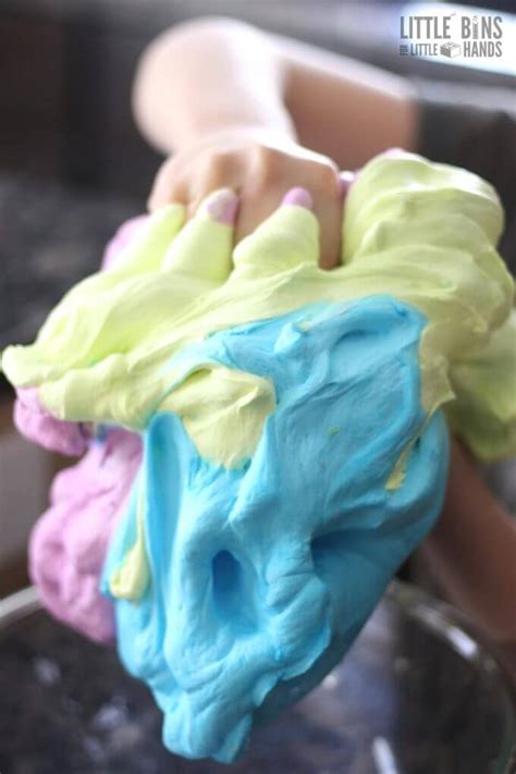 Make Saline Solution Fluffy Slime Science Activity for Kids