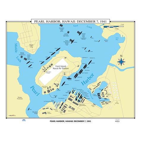 #055 Pearl Harbor, Hawaii: December 7, 1941 - The Map Shop