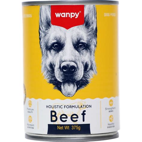 12 FOR $27: Wanpy Beef Canned Dog Food 375g x 12 | Kohepets