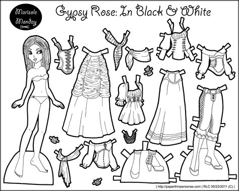 Marisole Monday: Gypsy Rose in Black and White • Paper Thin Personas