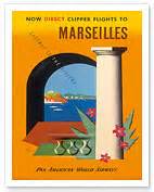 Fine Art Prints & Posters - Pan American Marseilles - Gateway to the Riviera - Fine Art Prints ...