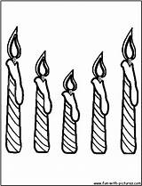 Birthday Candle Coloring Pages Printable Sketch Page sketch template