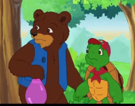 Franklin The Turtle Worried GIF - Franklin The Turtle Worried Bear - Discover & Share GIFs